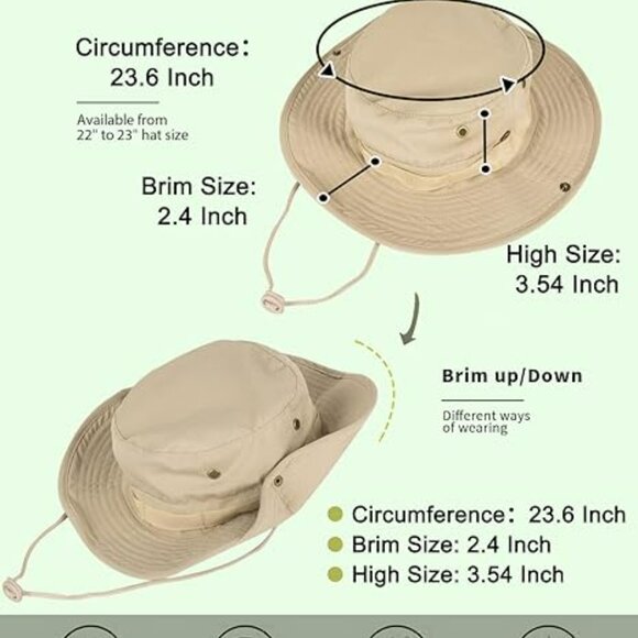 Sun Hats for Men Women Bucket Hat UPF 50+ - Picture 2 of 2
